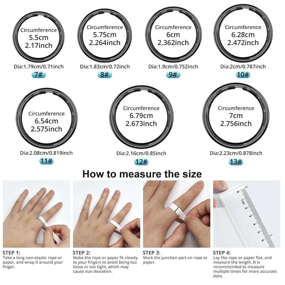 A guide showing how to measure your ring size